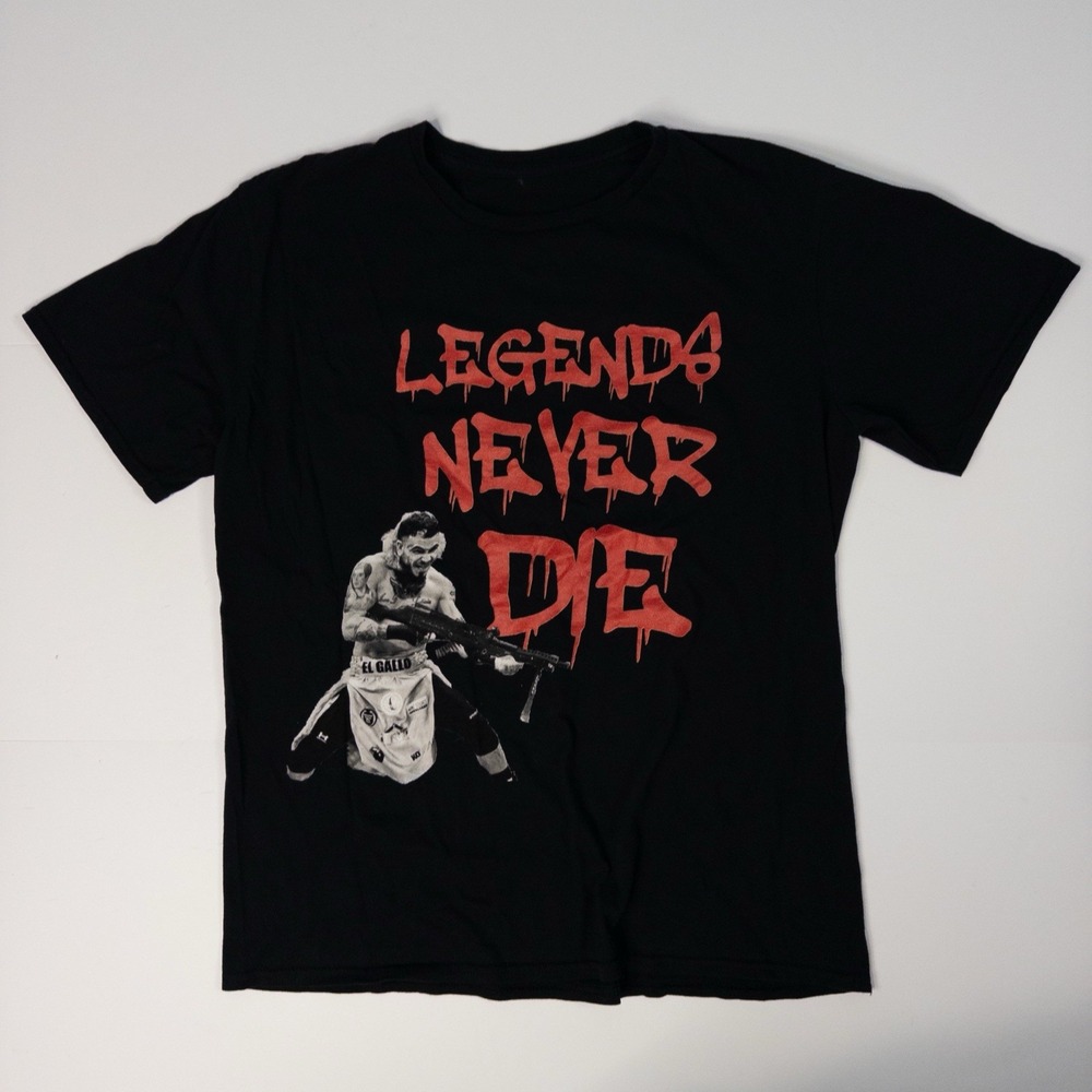Legends Never Die T-Shirt Guerrilla Warfare Mens Size S Oversized Grunge Black‎